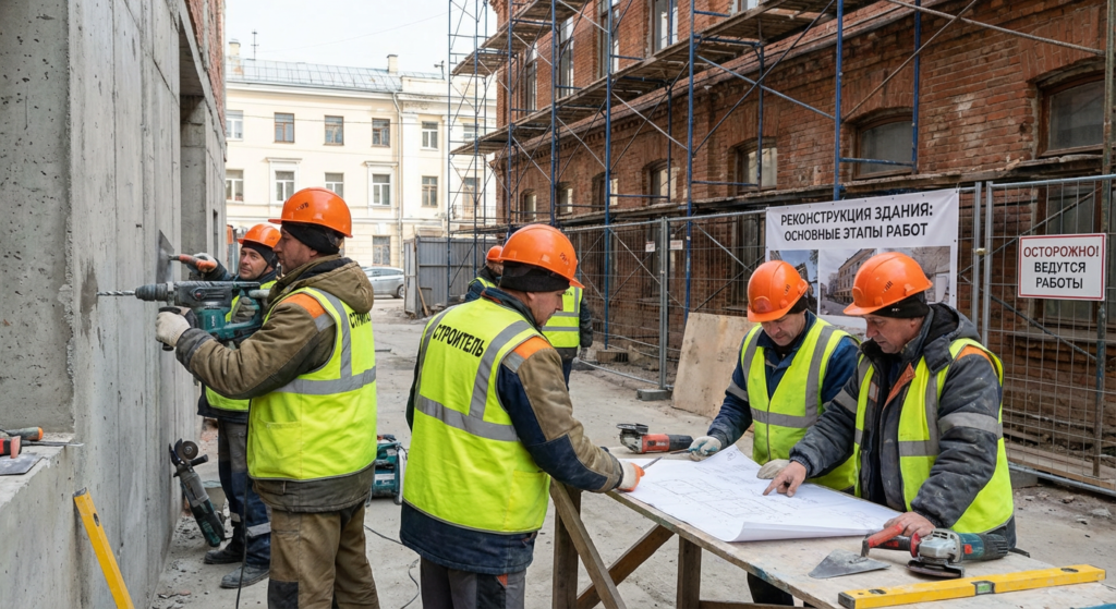 Реконструкция здания — основные этапы работ